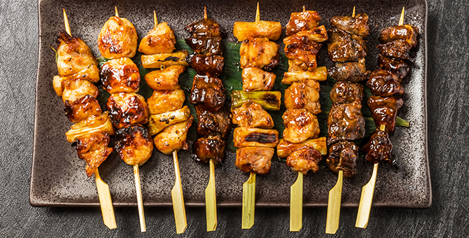 お料理,串焼き（炭火焼 備長炭）